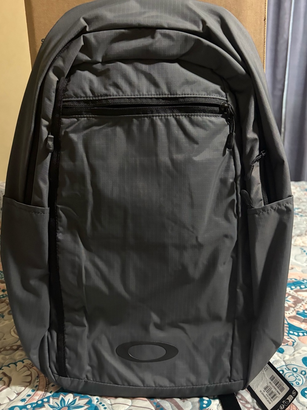 Oakley Gray Front-Zip Everyday Backpack